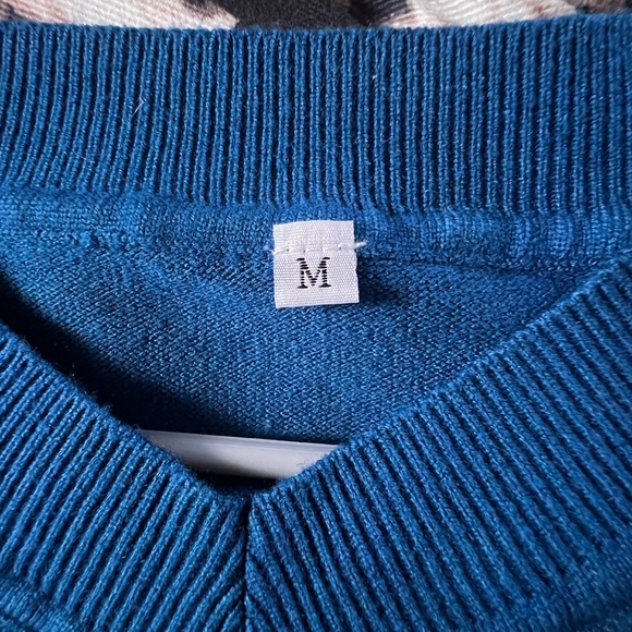 Blue Cheetah print sweater - Picture 3 of 5